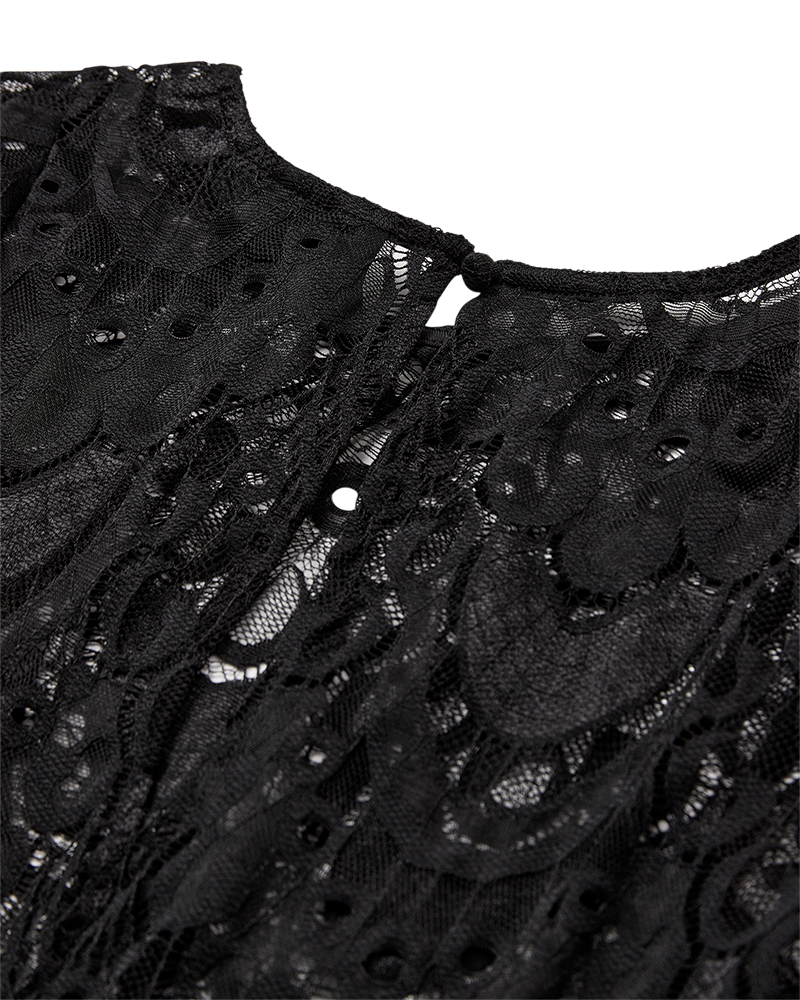 CMLACIE – KLEID MIT SPITZE IN SCHWARZ