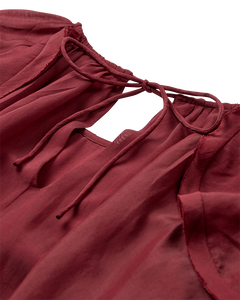 CMNORMA – KURZES KLEID MIT RÜSCHEN IN ROT