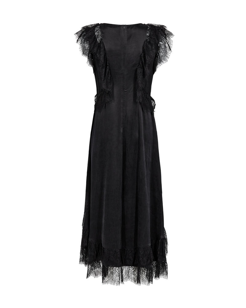 CMMARTA – KLEID MIT RÜSCHEN IN SCHWARZ