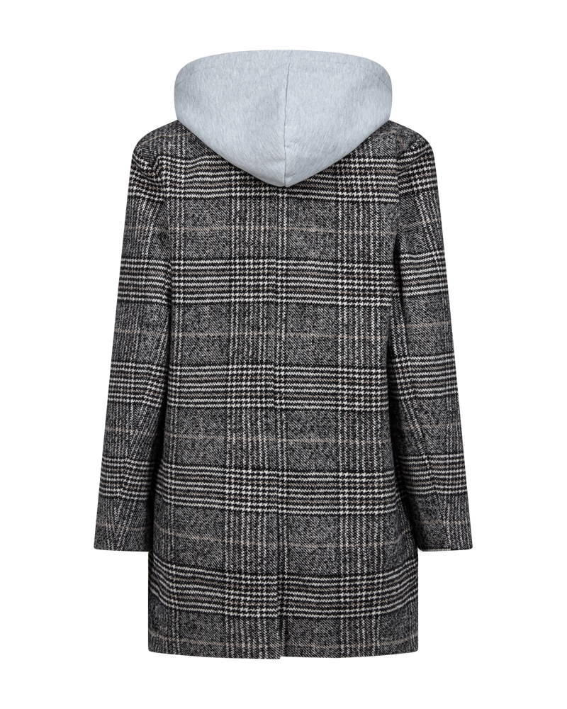 CMHOODIE – JACKE MIT ABNEHMBARER KAPUZE IN SCHWARZ UND WOLLWEISS