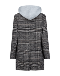 CMHOODIE – JACKE MIT ABNEHMBARER KAPUZE IN SCHWARZ UND WOLLWEISS