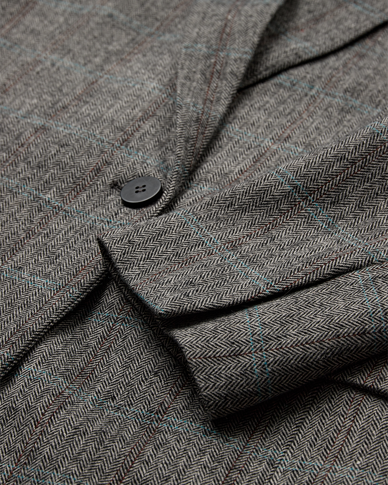 CMJADEN – BLAZER AUS WOLLMISCHUNG IN DUNKELGRAU MELANGE