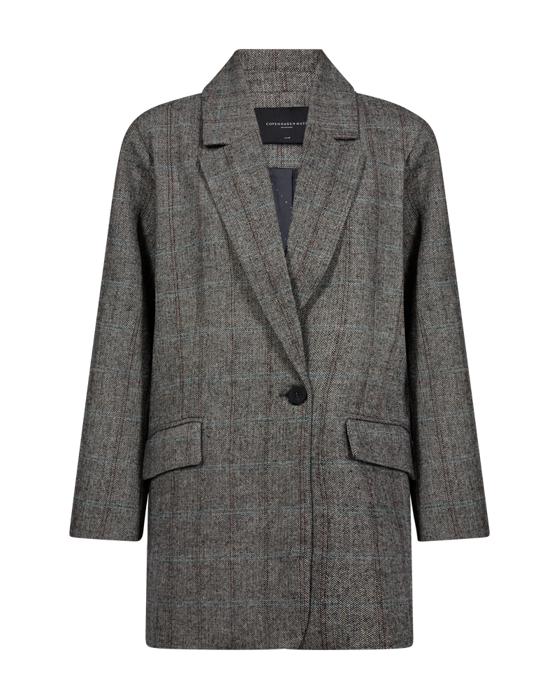 CMJADEN – BLAZER AUS WOLLMISCHUNG IN DUNKELGRAU MELANGE