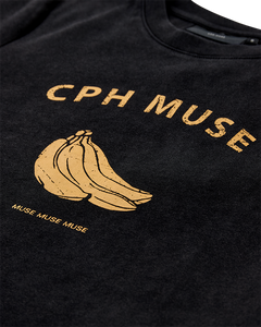 CMMUSE – T-SHIRT MIT PRINT IN SCHWARZ