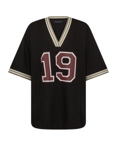CMADIA – OVERSIZE-T-SHIRT MIT PRINT IN SCHWARZ
