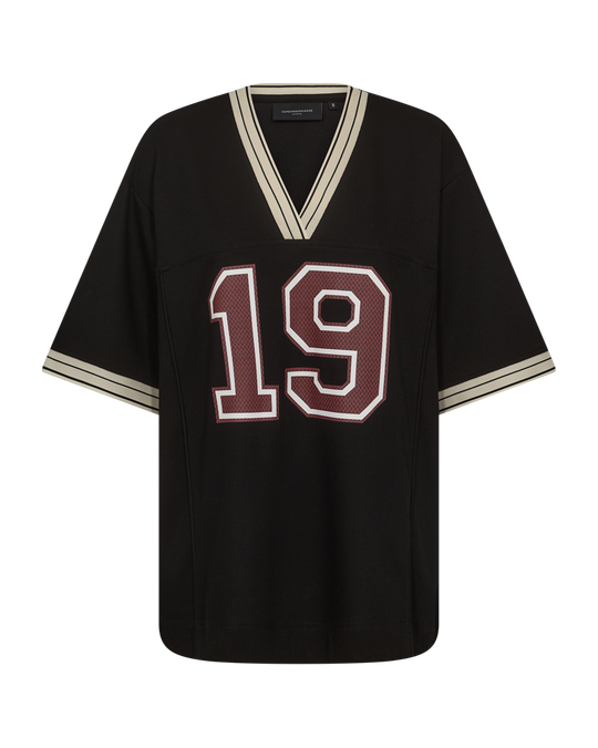 CMADIA – OVERSIZE-T-SHIRT MIT PRINT IN SCHWARZ