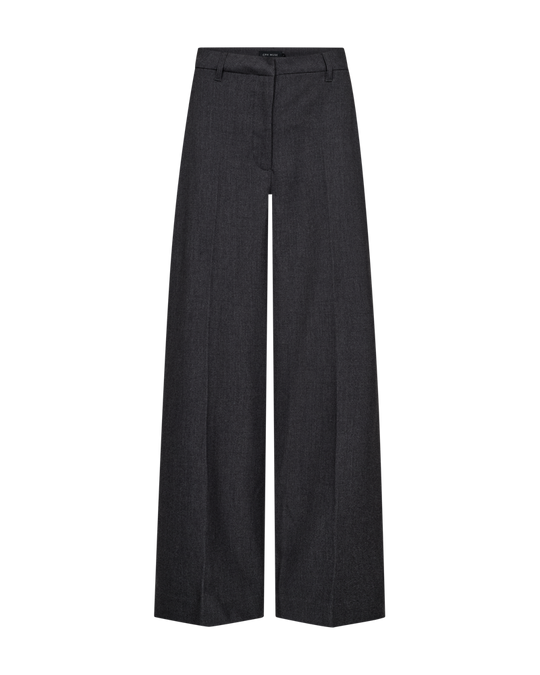 CMTAILOR – HOCHGESCHNITTENE HOSE MIT WEITEM BEIN UND GÜRTELSCHLAUFEN IN GRAU