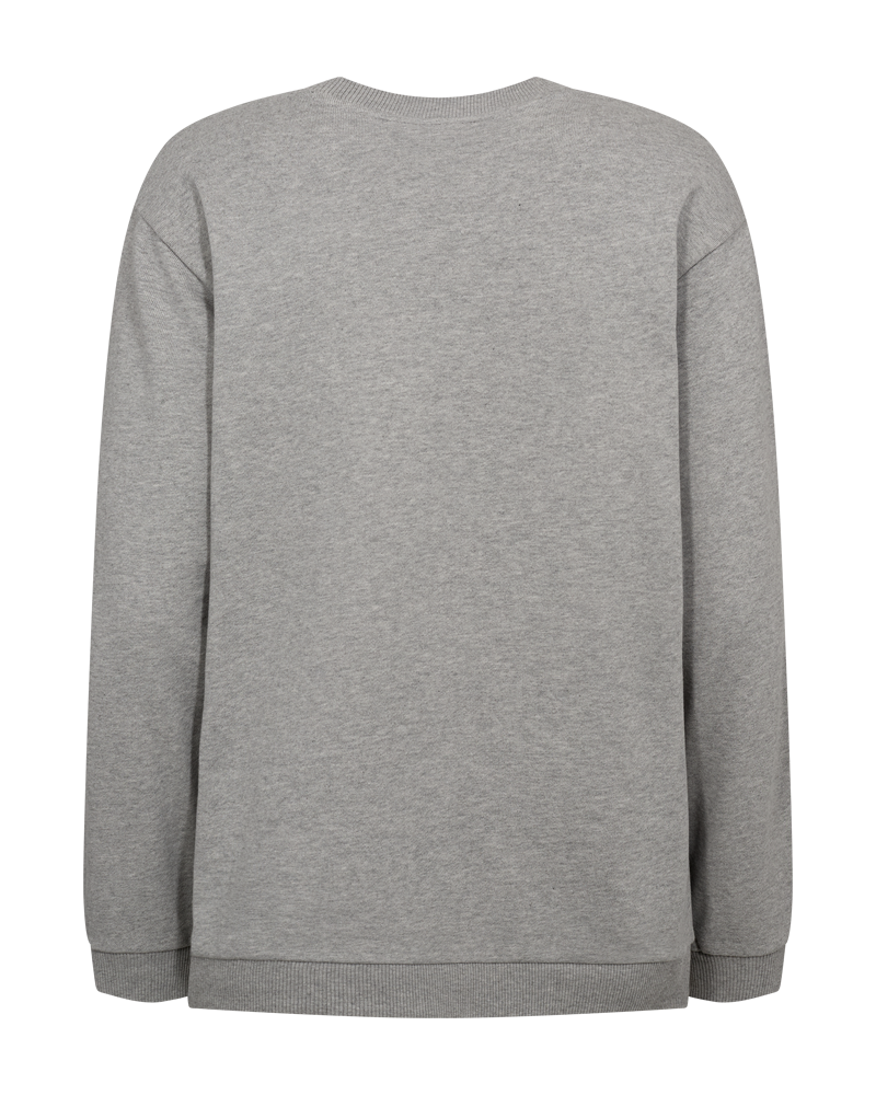 CMELVA – SWEATSHIRT MIT LOGO-DETAIL IN GRAU
