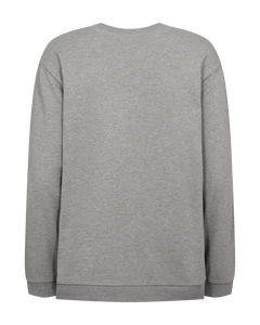 CMELVA – SWEATSHIRT MIT LOGO-DETAIL IN GRAU
