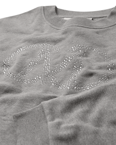 CMELVA – SWEATSHIRT MIT LOGO-DETAIL IN GRAU