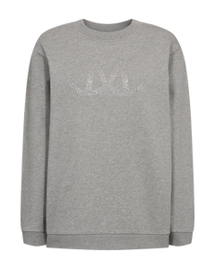 CMELVA – SWEATSHIRT MIT LOGO-DETAIL IN GRAU
