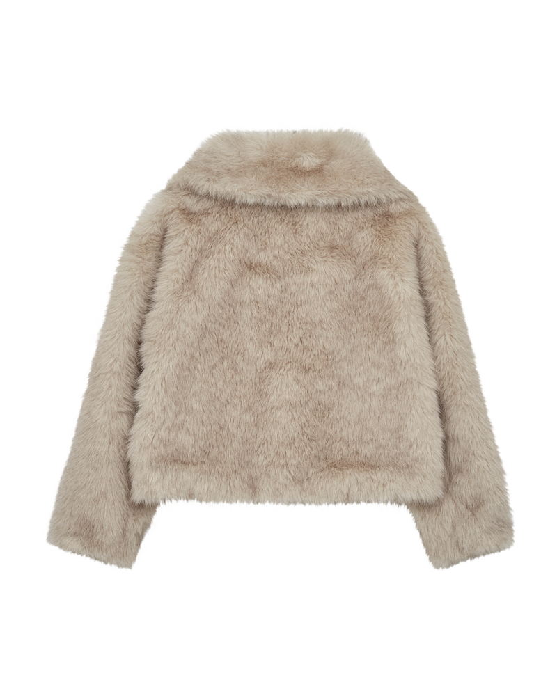 CMPLUSHY – KUNSTFELLJACKE IN BEIGE