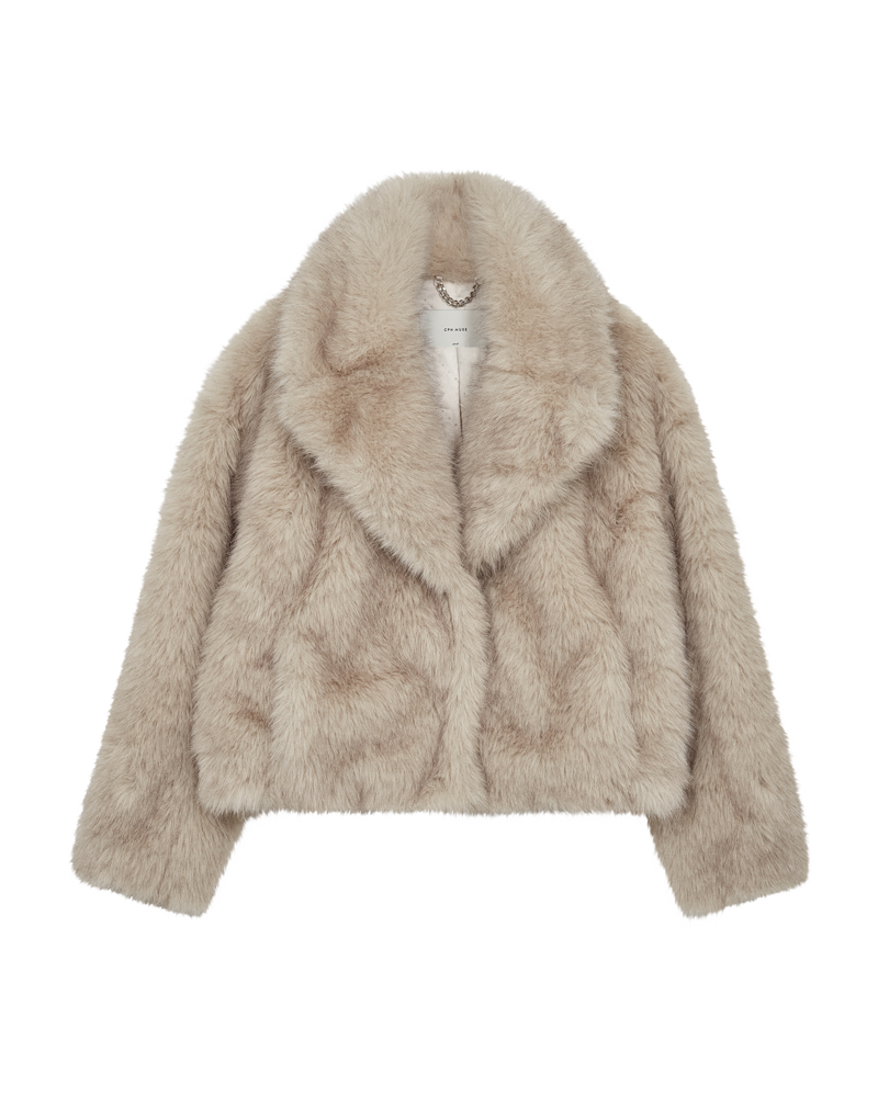 CMPLUSHY – KUNSTFELLJACKE IN BEIGE