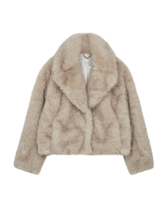 CMPLUSHY – KUNSTFELLJACKE IN BEIGE