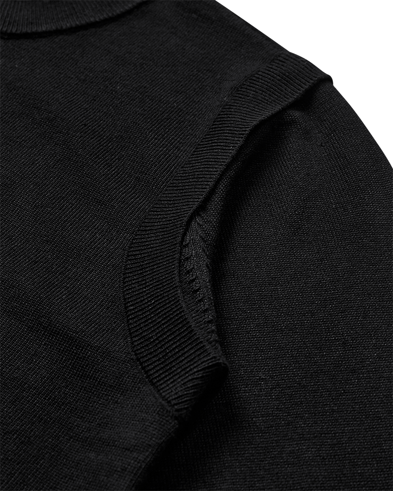 CMVERAN - PULLOVER MIT LOGO-DETAIL IN SCHWARZ