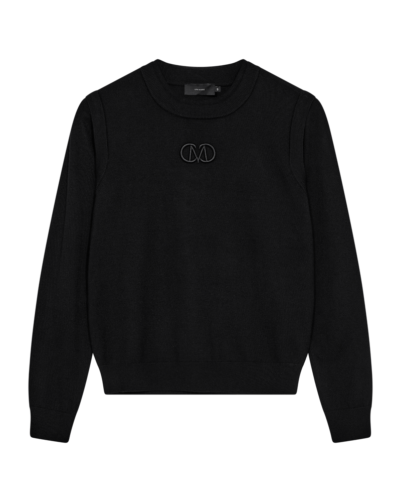 CMVERAN - PULLOVER MIT LOGO-DETAIL IN SCHWARZ