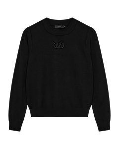 CMVERAN - PULLOVER MIT LOGO-DETAIL IN SCHWARZ