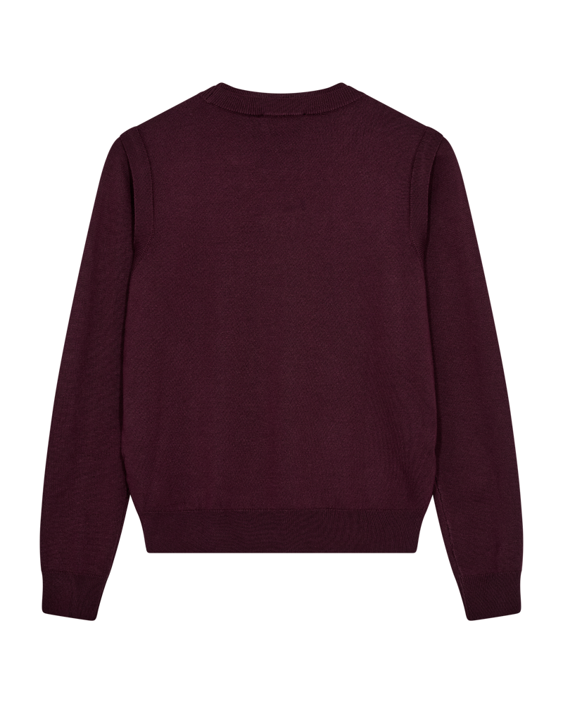 CMVERAN – PULLOVER MIT GESTICKTEM LOGO IN ROT