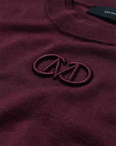CMVERAN – PULLOVER MIT GESTICKTEM LOGO IN ROT