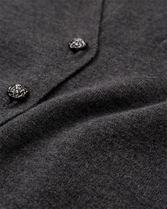 CMZINA - WESTE MIT LOGO-DETAIL IN GRAU
