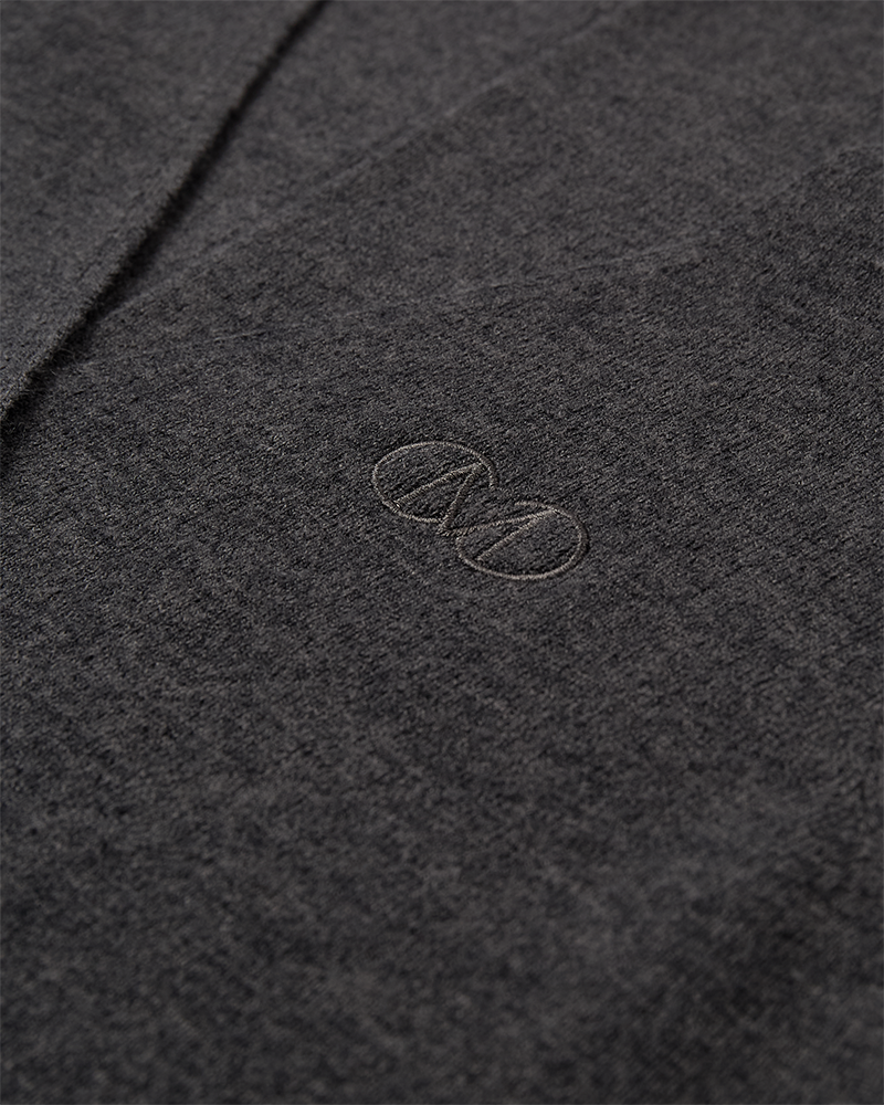 CMZINA - WESTE MIT LOGO-DETAIL IN GRAU
