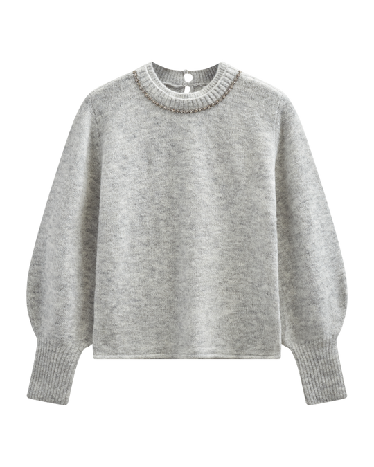 CMIBRA – GESTRICKTER PULLOVER IN GRAU