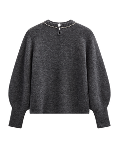 CMIBRA - PULLOVER MIT BALLONÄRMELN IN GRAU