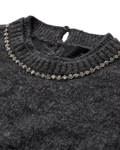 CMIBRA - PULLOVER MIT BALLONÄRMELN IN GRAU