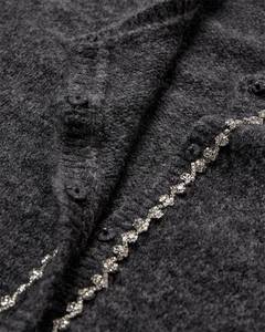 CMIBRA – CARDIGAN MIT STRASSSTEINEN IN GRAU
