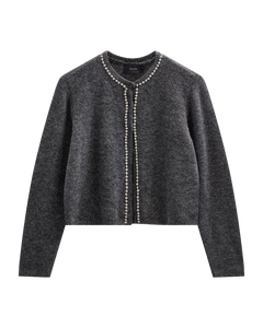 CMIBRA – CARDIGAN MIT STRASSSTEINEN IN GRAU