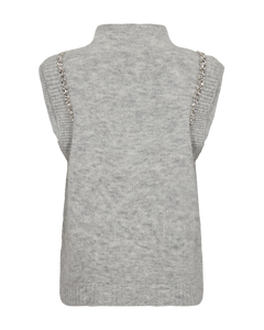 CMIBRA – GESTRICKTE WESTE MIT HOCHSCHLUSS IN GRAU