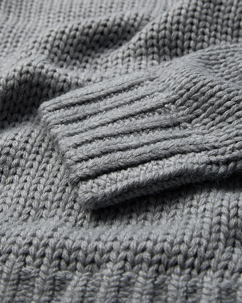 CMYASMIN – GROB GESTRICKT PULLOVER IN GRAU