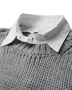 CMYASMIN – GROB GESTRICKT PULLOVER IN GRAU