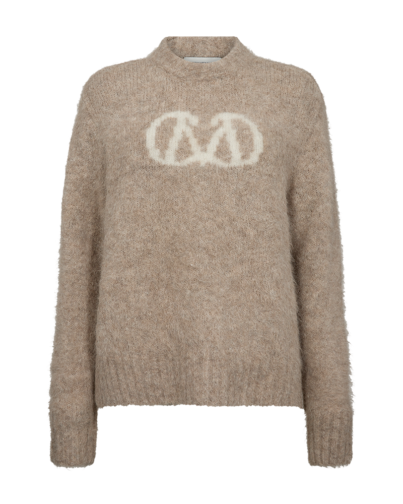 CMKATE – GESTRICKT PULLOVER MIT LOGO-DETAIL IN BEIGE
