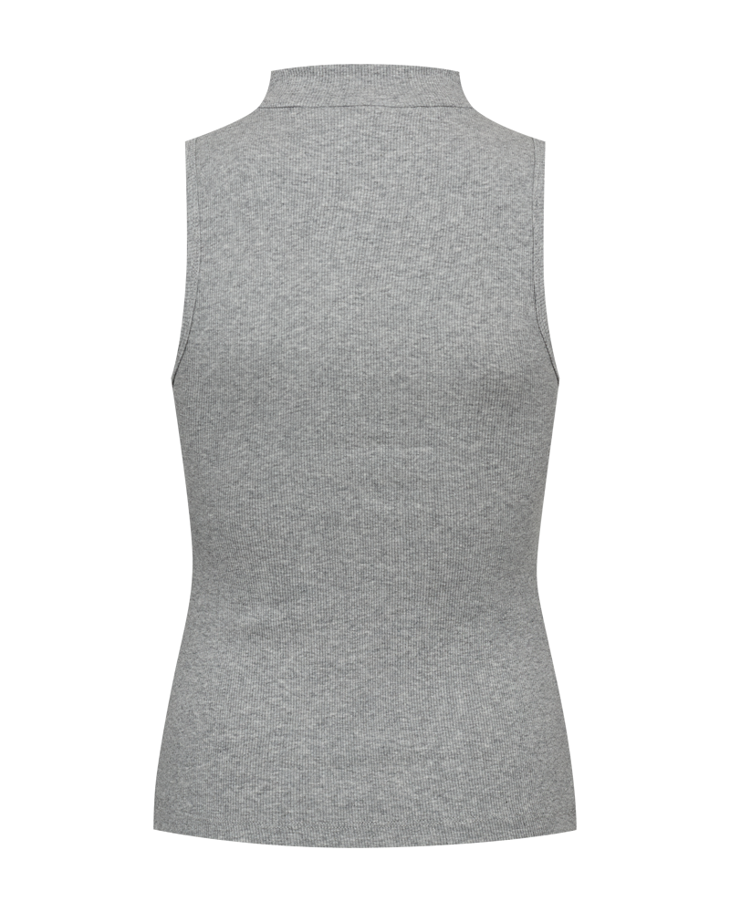 CMSIV – TOP MIT GESTICKTEM LOGO-DETAIL IN GRAU