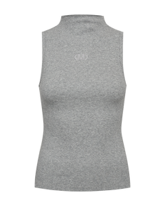 CMSIV – TOP MIT GESTICKTEM LOGO-DETAIL IN GRAU