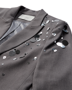 CMTAILOR – BLAZER MIT PAILLETTEN UND PERLEN IN GRAU