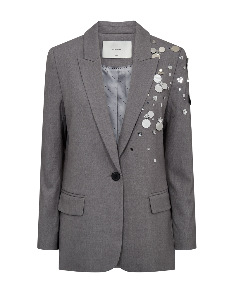 CMTAILOR – BLAZER MIT PAILLETTEN UND PERLEN IN GRAU