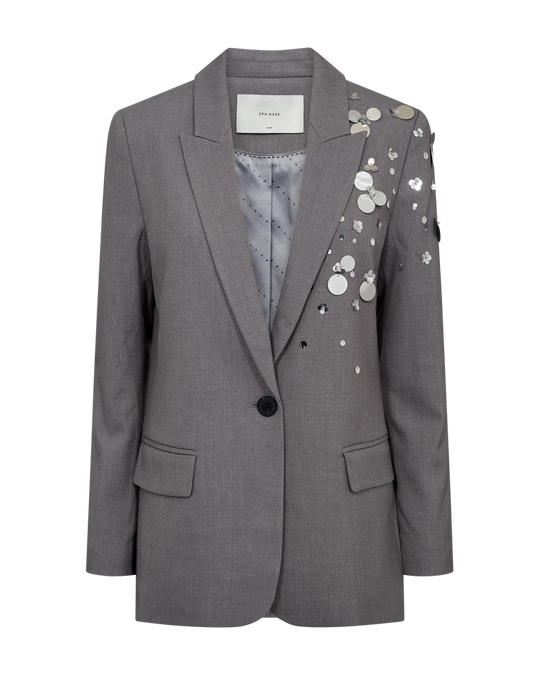 CMTAILOR – BLAZER MIT PAILLETTEN UND PERLEN IN GRAU