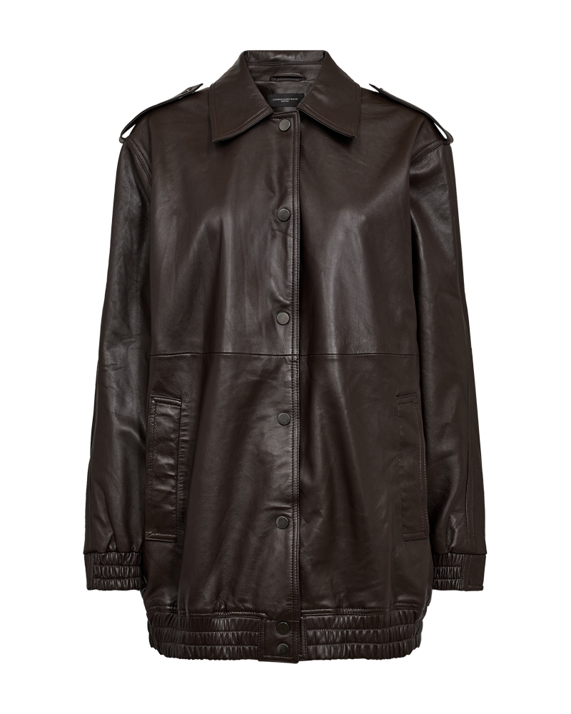 CMROYAL – ÜBERGRÖSSE LEDERJACKE IN BRAUN