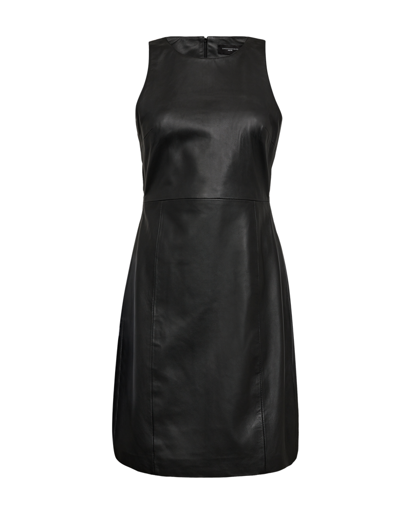 CMBARON - LEDERKLEID IN SCHWARZ