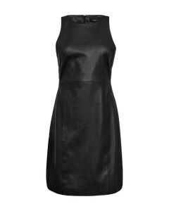 CMBARON - LEDERKLEID IN SCHWARZ