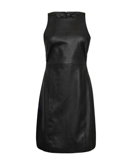 CMBARON - LEDERKLEID IN SCHWARZ