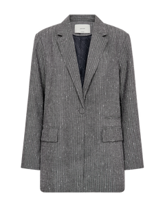 CMTRINA – BLAZER MIT HERINGSBARTMUSTER UND NADELSTREIFEN IN GRAU