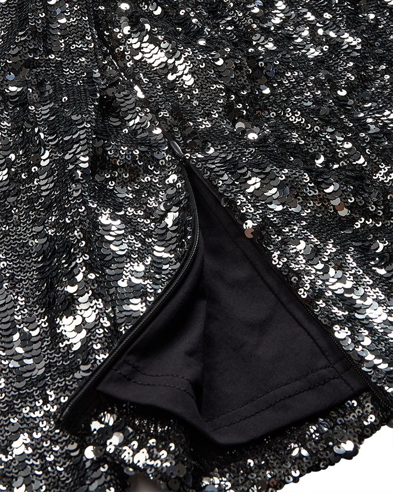 CMSEQUINCE - BLUSE MIT PAILLETTEN IN GRAU
