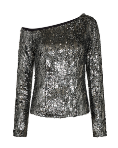 CMSEQUINCE - BLUSE MIT PAILLETTEN IN GRAU