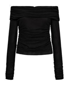 CMMEJSE - OFF-SHOULDER BLUSE IN SCHWARZ