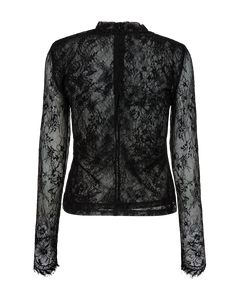 CMLEA - BLUSE MIT SPITZE IN SCHWARZ