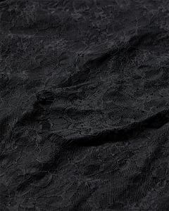 CMLEA - BLUSE MIT SPITZE IN SCHWARZ