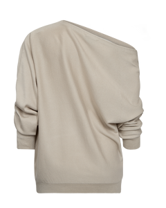 CMVERAN – OFF-SHOULDER PULLOVER IN BEIGE